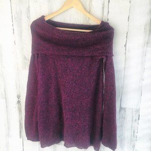 NEW Free People Wool Alpaca Blend Off-Shoulder Sweater Bishop Sleeve